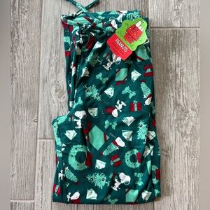 Peanuts Christmas pajama lounge pants - snoopy tree presents (size X-large / XL)